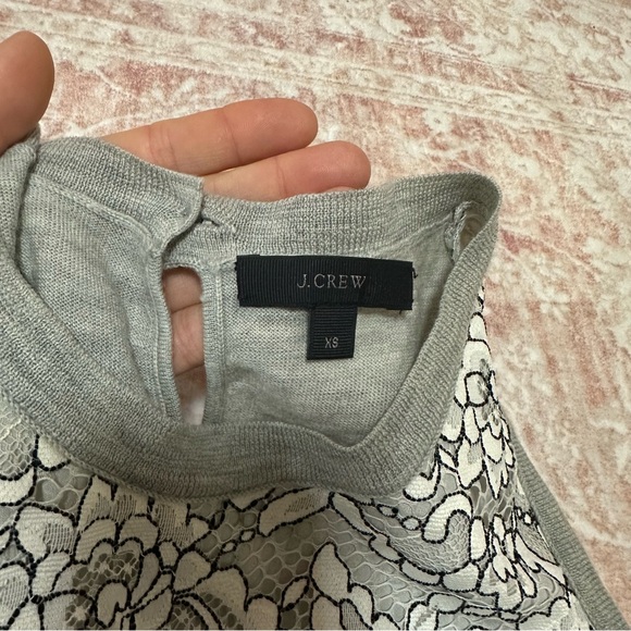 J CREW 100% Merino Wool Lace Top - Picture 4 of 8